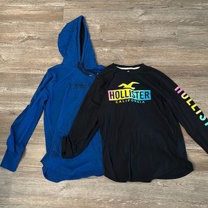 Hollister hoodie and long sleeve